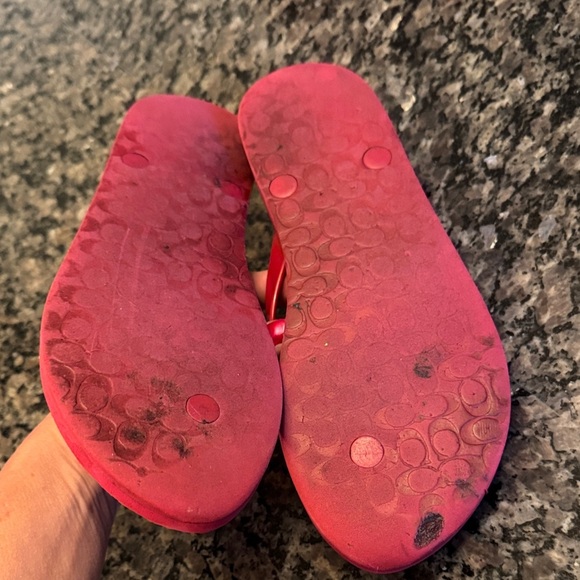 Coach Red Floral Sandals 8.5/9 - Picture 7 of 11